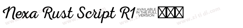 Nexa Rust Script R1字体转换 Nexa Rust Script R1字体转换